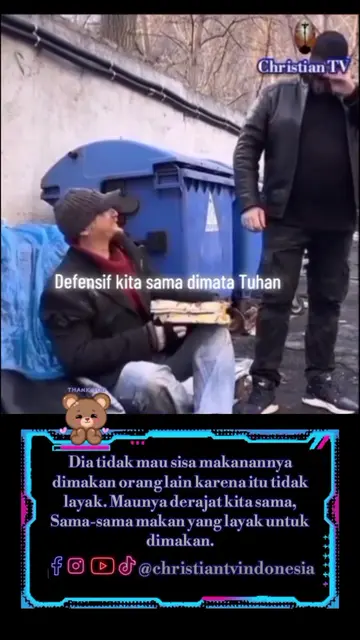 Dia tidak mau sisa makanannya dimakan orang lain karena itu tidak layak. Maunya 