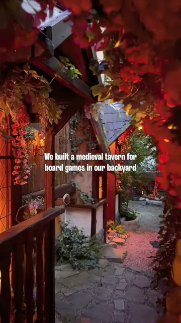 We built a fairytale tavern for board games in our backyard Now we finally have 