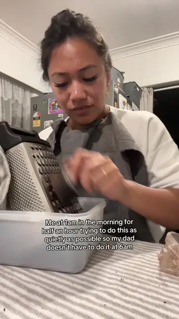 Grating Koko ain’t for the weak iykyk #fyp #samoan #koko #cooking #pov