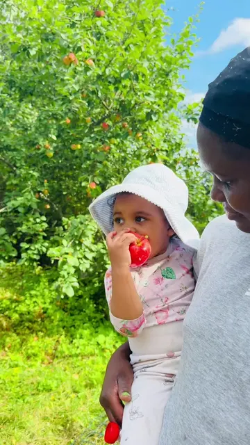 We harvested some apples from grandpa’s tree and Wetu made the most delicious ap