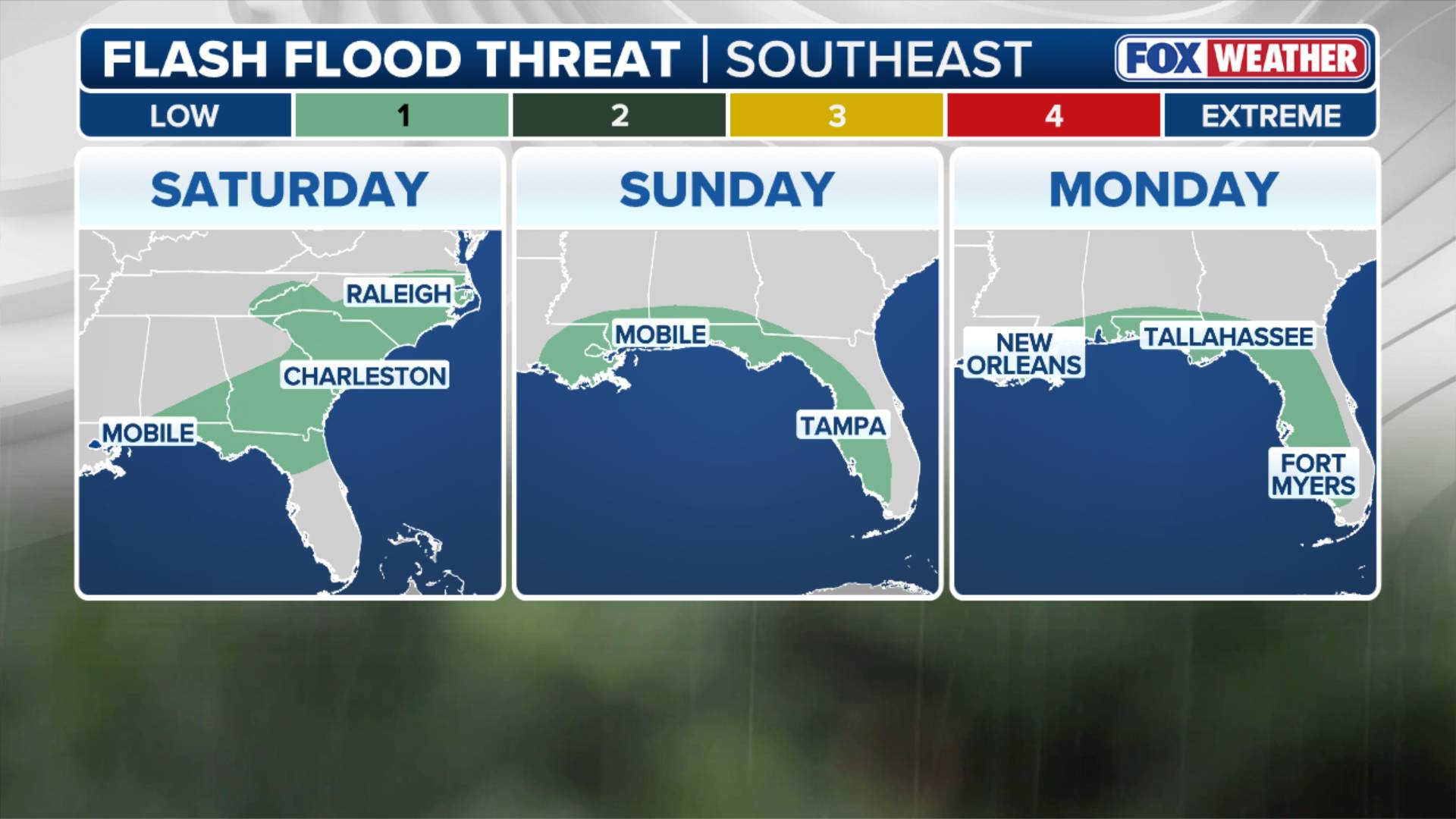 Rounds of heavy rain have triggered a flash flood threat across several states i
