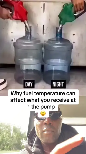 Fuel, like most liquids, expands when it gets warmer and contracts when it cools