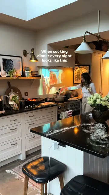 The best kitchen addition 🍿📽️Projector linked in my bio ✨