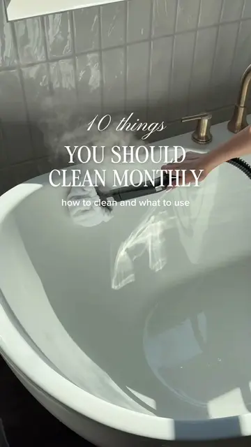 10 things to clean monthly and what to use - all on my CLEANING ESSENTIALS list 