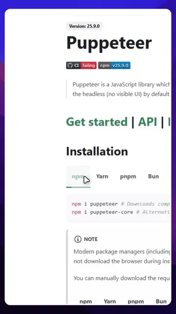 Installing Puppeteer - Part 01 #ai #automation #LearnOnTikTok #technology #howto