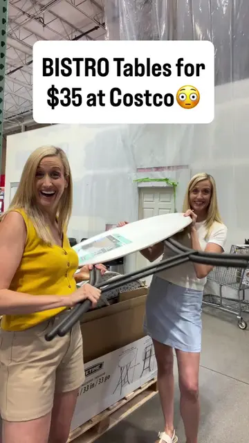 These $35 bistro tables are PERFECT for the upcoming holidays ❤️ #costco #table 
