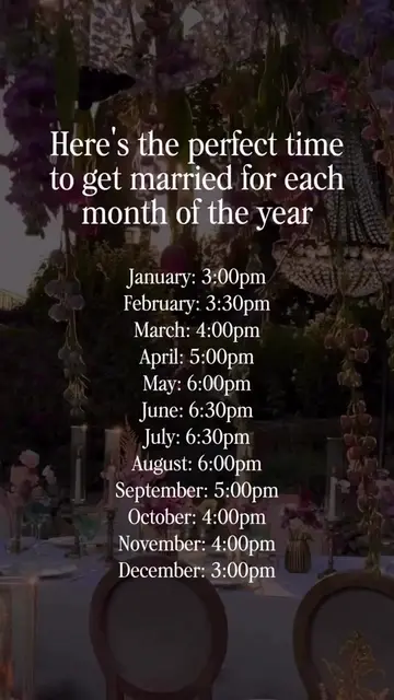The perfect time to get married 💍✨ #weddingplanner #weddingtips #bride #wedding