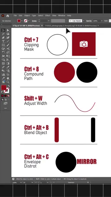 Adobe illustrator shortcuts everyone should know Follow for more tips #graphicde