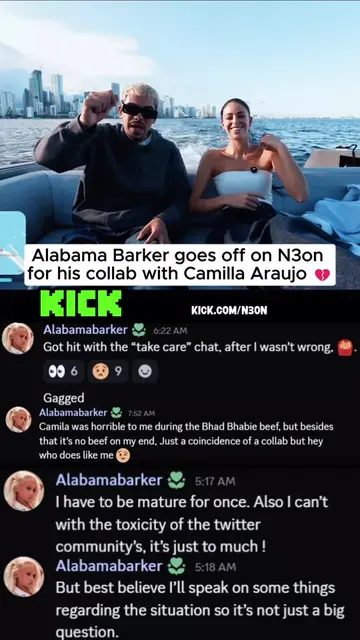 Alabama Barker goes off on N3on for his collab with Camilla Araujo 💔 #n3on #ala