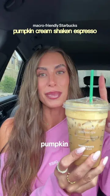 Light Pumpkin Cream Shaken Espresso🎃😍 About 160 calories, 5g protein, 16g carb