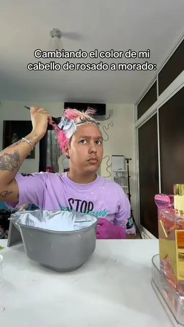 ¿Que otro color me pongo después? #purple #hairdye #newcolor