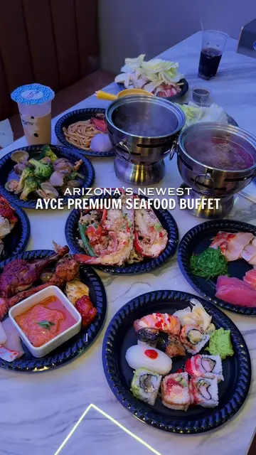 A new all-you-can-eat buffet just opened in Tempe and the selection is HUGE 👀🍣
