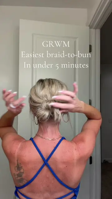 Easiest braid to bun in under 5 minutes! We all need styles that don’t take your