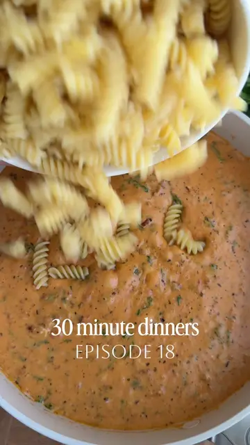 Episode 18 of 30 minute dinners….cream cheese shrimp pasta. Perfect to use up th