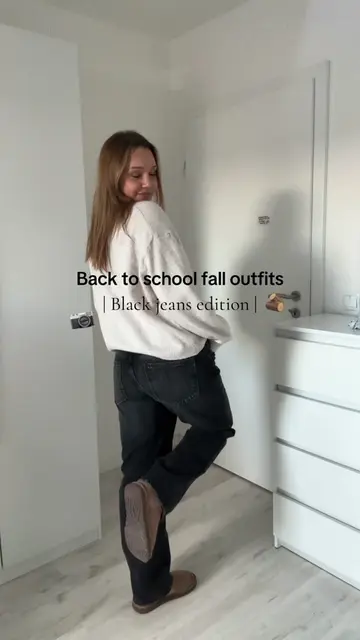 ig: and_el6 | Back to school fall outfits | Black jeans edition | 📷🪵#fy #fyp #