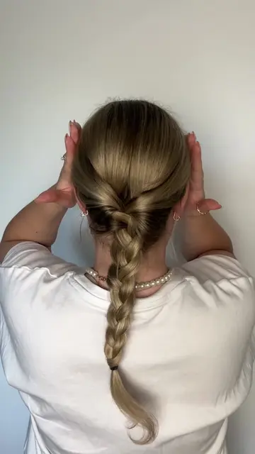 trying viral braid hack by Stefani Chaglar to see if it really works 💗 #hairtok