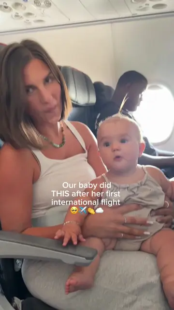 when she reached for me as the plane landed 😭 like okayyyy my heart #baby #plan