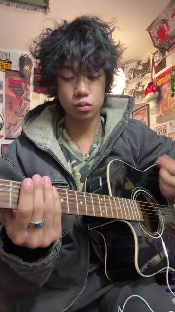 Finally learned it only took a year #guitar #cover #hair #bts 