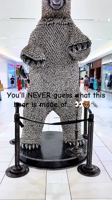 A bear made from USED car spark plugs and recycled metal parts?! 🐻🔩♻️ Talk abo