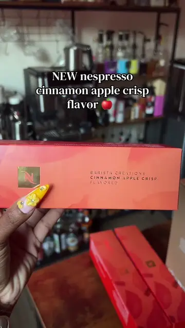 New Nespresso cinnamon apple crisp capsules! So excited to try these 🥹❤️  #nesp