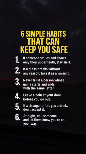 6 simple habits that can make you safe #DarkFacts #life #beautyhacks #usa🇺🇸 #h