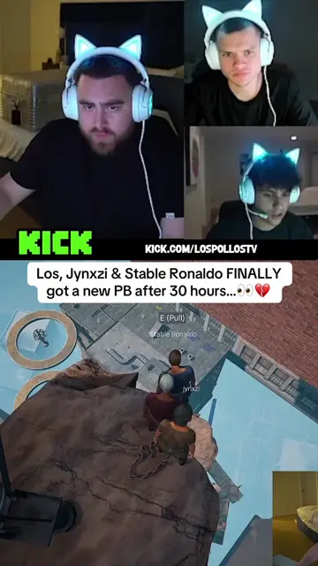 Los, Jynxzi & Stable Ronaldo FINALLY got a new PB after 30 hours…👀💔 Lospollos 