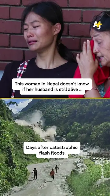 Families are trying to find their loved ones after flash floods hit Nepal and Ch