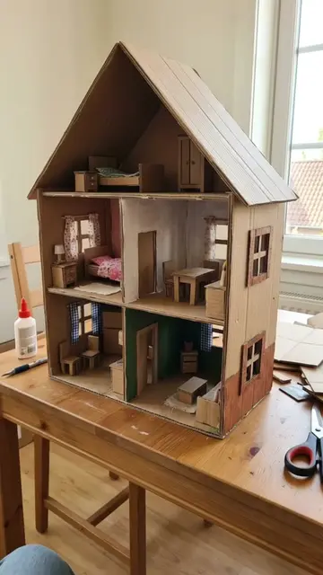 Cardboard easy diy school project 💗🎀💗🎀💗🎀✨💗✨💗#dollhouse #usa🇺🇸 #schoolp