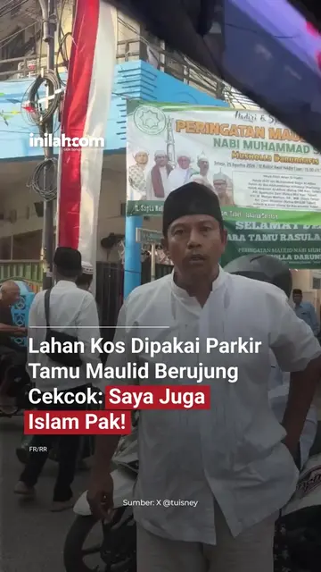Viral, cekcok antara penghuni kos dan warga terjadi saat persiapan acara Maulid 