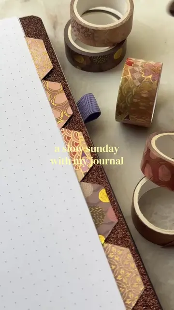 my favorite thing to do each month 🤎 set up my journal tabs #journalaesthetic #