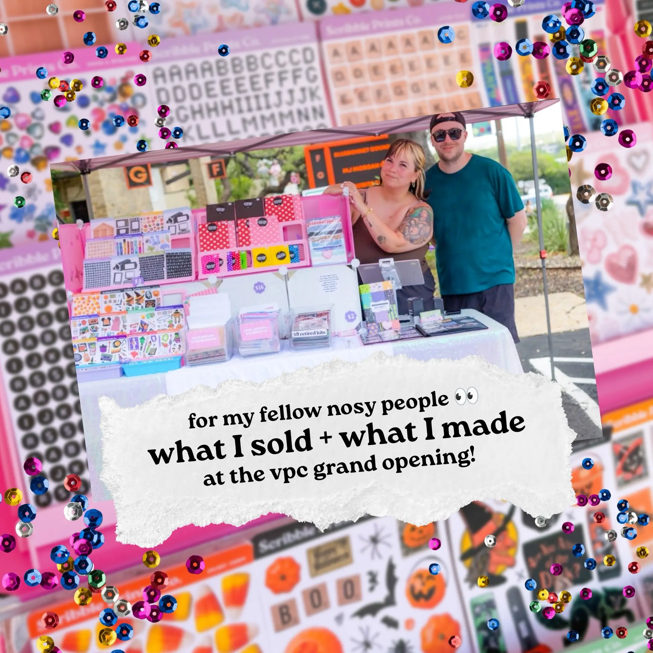 so here’s what sold + what we made #SmallBusiness #stickerbusiness #vendorlife #