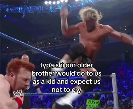 bro thought im indestructible #brother #Siblings #WWE #relatablevideos 