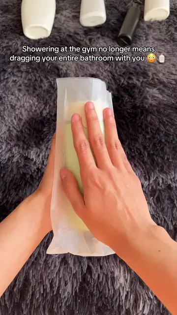 Showering at the gym no longer means dragging your entire bathroom with you 😳🧴