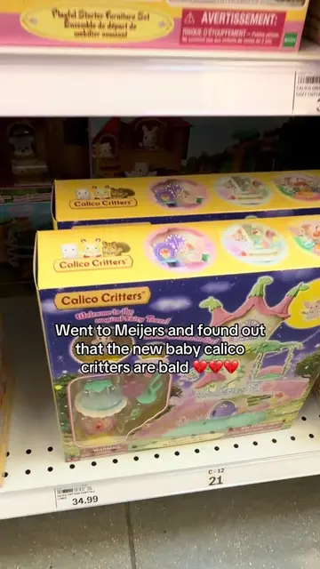The fairy calico critters look so silly without any hair omg 😭😭❤️#calicocritte