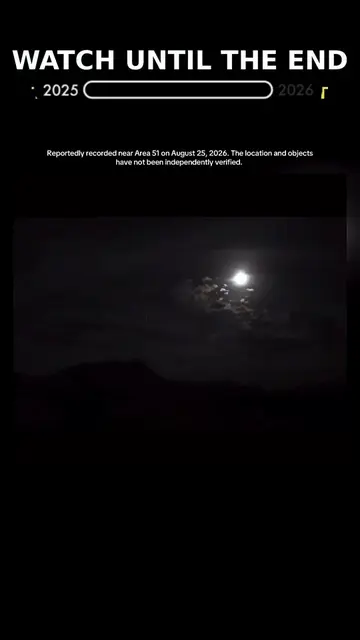 THREE LIGHTS ALLEGEDLY NEAR AREA 51? WATCH CLOSELY Description: Three reddish li