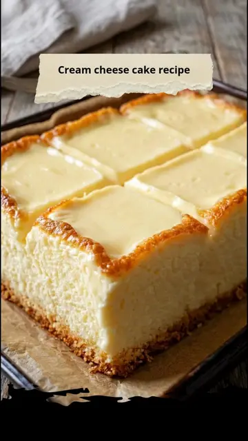 Cream cheese cake recipe Thick, ultra-creamy cheesecake bars set over a buttery 