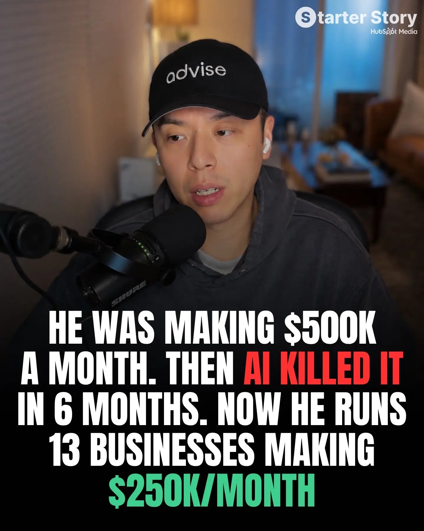 He lost $500K/month overnight, then clawed back $250K/month from 13 income strea