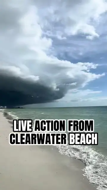 🌩️Live action from Clearwater Beach😳 #clearwater #storm #clearwaterbeach