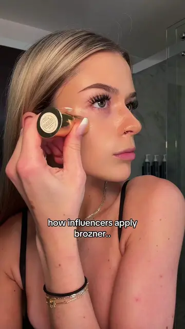 how do YOU apply your bronzer??? #fyp #relatable #makeup #bronzer 