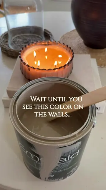 It’s such a good cozy color!! Bottom color is Sherwin Williams Natural Choice in