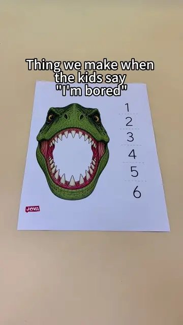 This dinosaur teeth activity keeps the kids busy—and gives us 20 quiet minutes. 