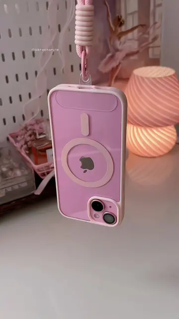 Transparent acrylic case with phone lanyard ✨ #phonecase #transparentcase #iphon