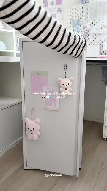 unboxing my new cabinet 👀💗 #cabinet #metalcabinet #lemaribesi #lemari 