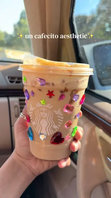 💎🤭 @Starbucks  #bedazzled #gems #bedazzling #icedcoffee #trend 