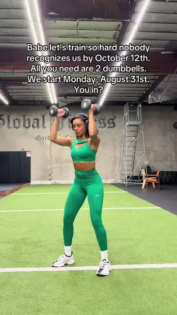 We start tomorrow sis! Are you ready to lock in with me? #dumbbellonlyworkouts #