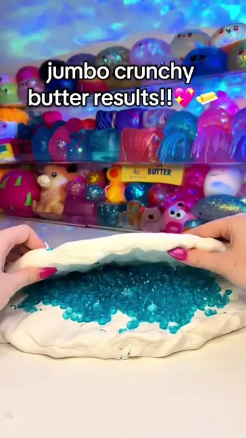 Making a jumbo crunchy butter results!!#needoh #squishy #fidgettoys #asmr