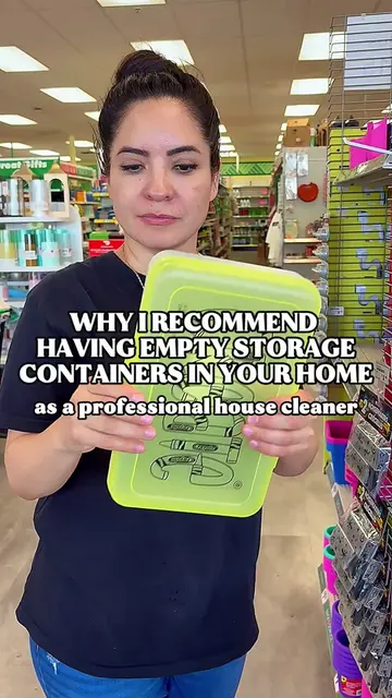 Why do I recommend keeping a few empty storage containers around the house? 👀 B