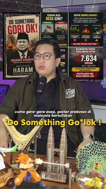 Netizen Malaysia Bikin Poster Kritik Presiden Prabowo, “Do Something Gobl*k”