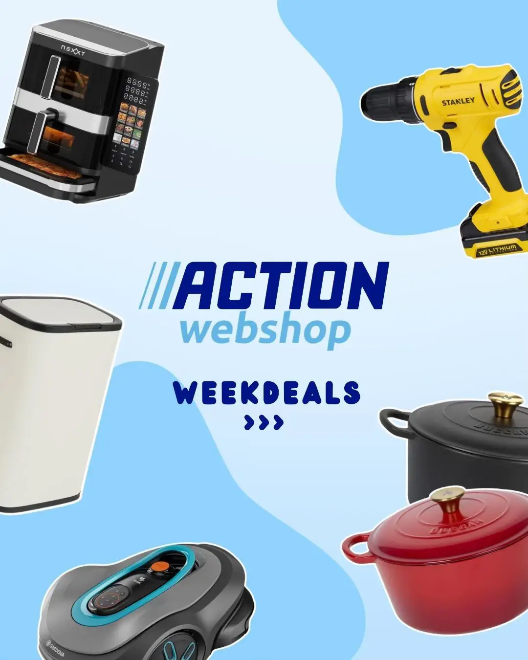 Dit zijn de nieuwe weekdeals van Action Webshop!👀💙 Exclusief verkrijgbaar via 