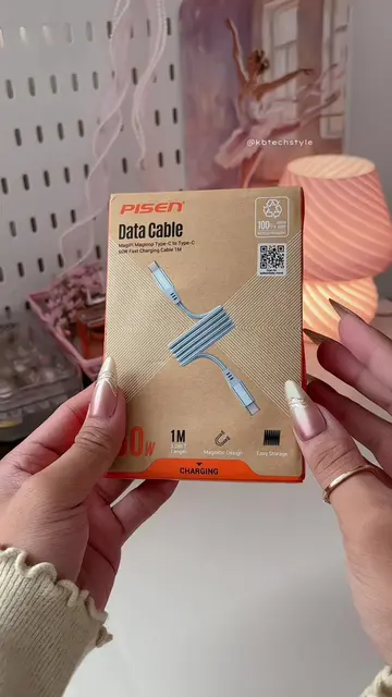 Easy organized magnetic cable ✨ #chargingcable #charger #chargercord #magneticch